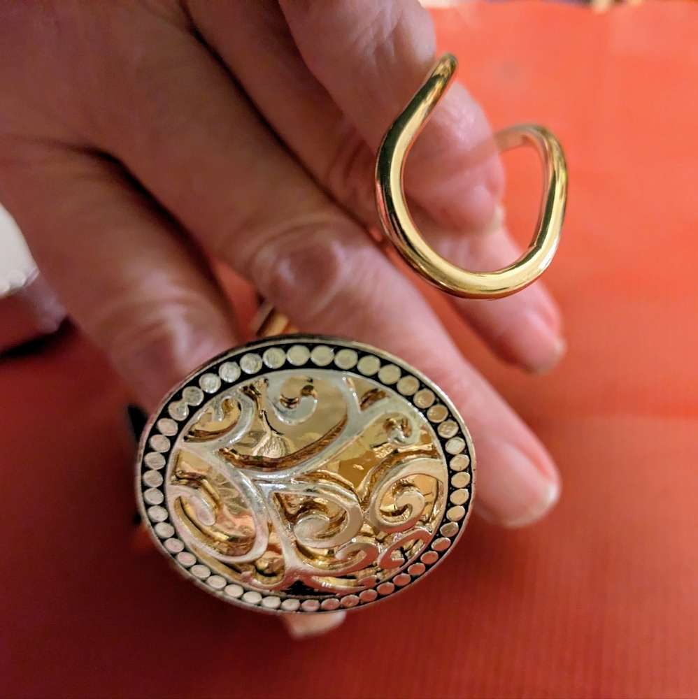 Scroll&Vine Gold&Silver tone Bracelet